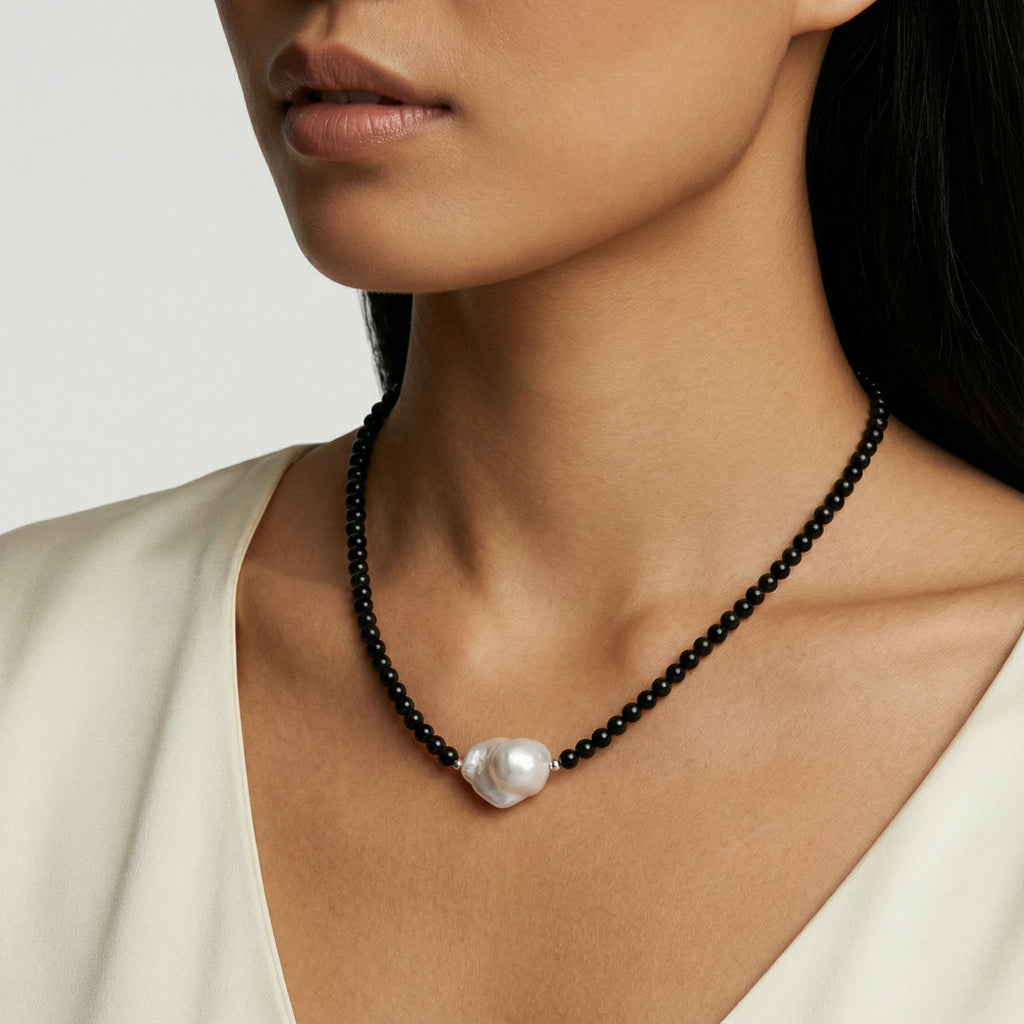 Midnight Pearl Necklace | 3EyeJewEls
