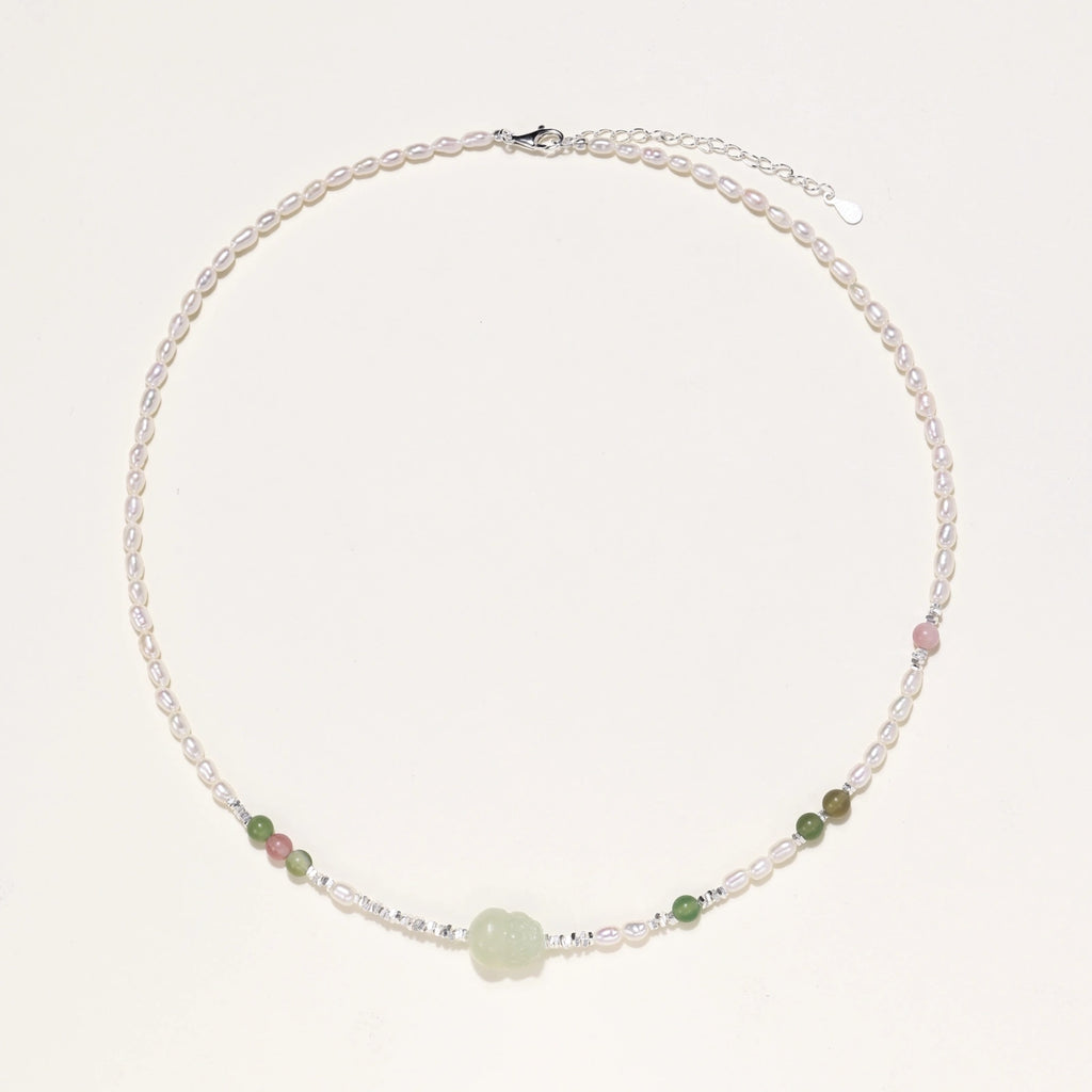 Jade Garden Pearl Necklace | 3EyeJewEls