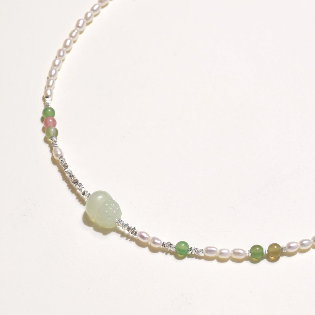 Jade Garden Pearl Necklace | 3EyeJewEls