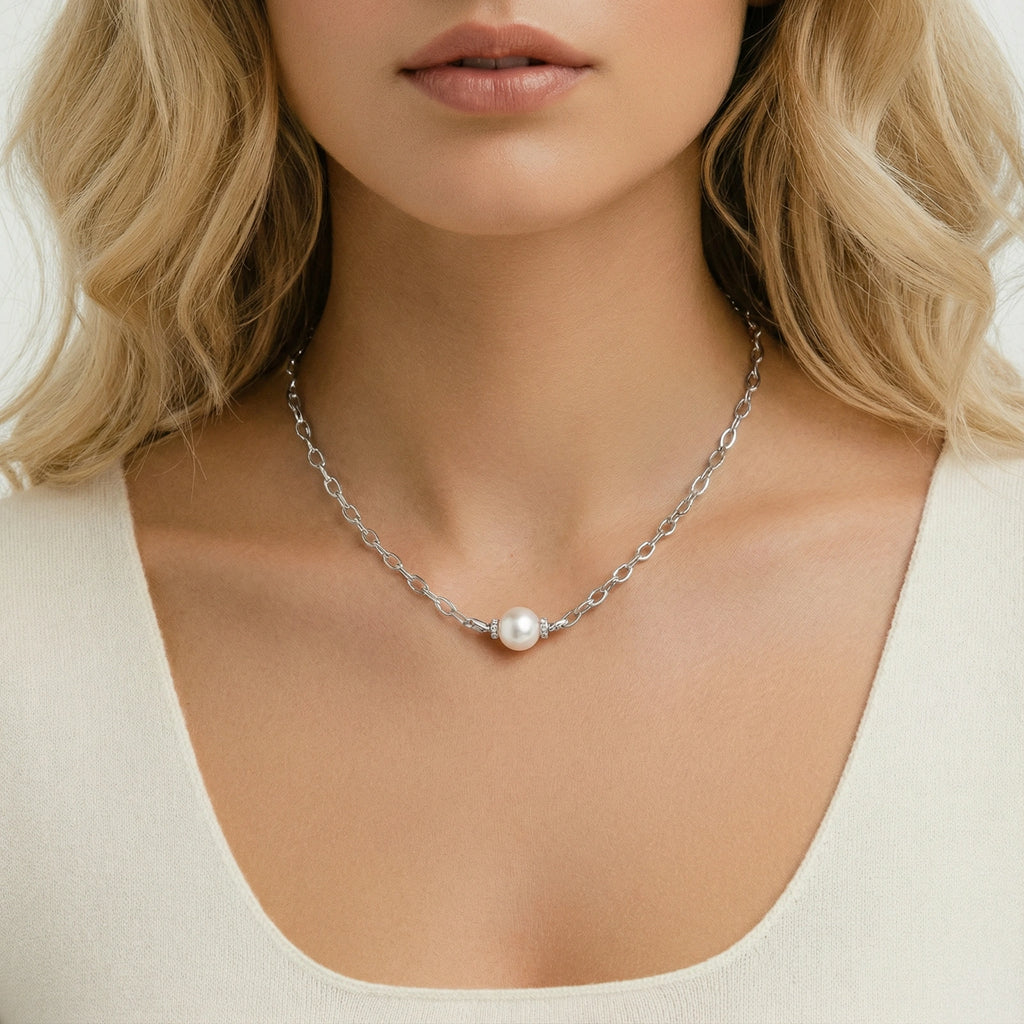 Luna Pearl Chain Necklace | 3EyeJewEls