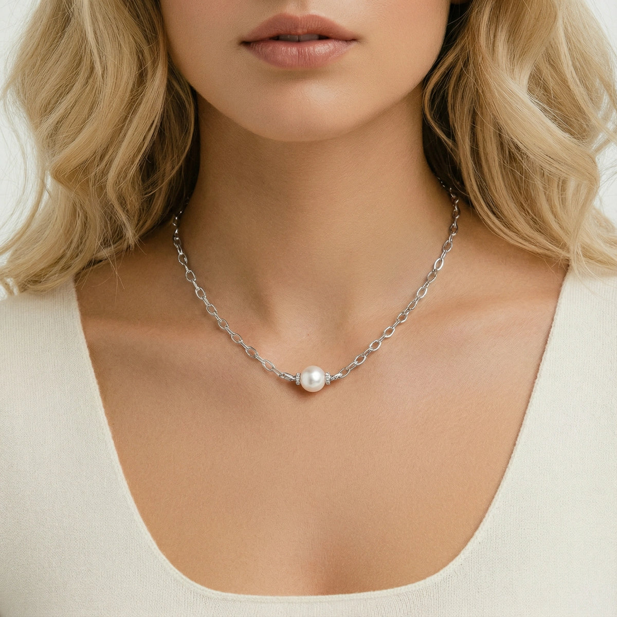 Luna Pearl Chain Necklace | 3EyeJewEls