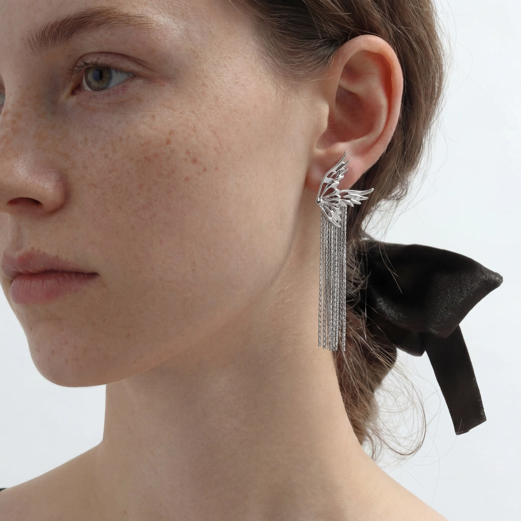 Celestial Wing Fringe Earrings | 3EyeJewEls