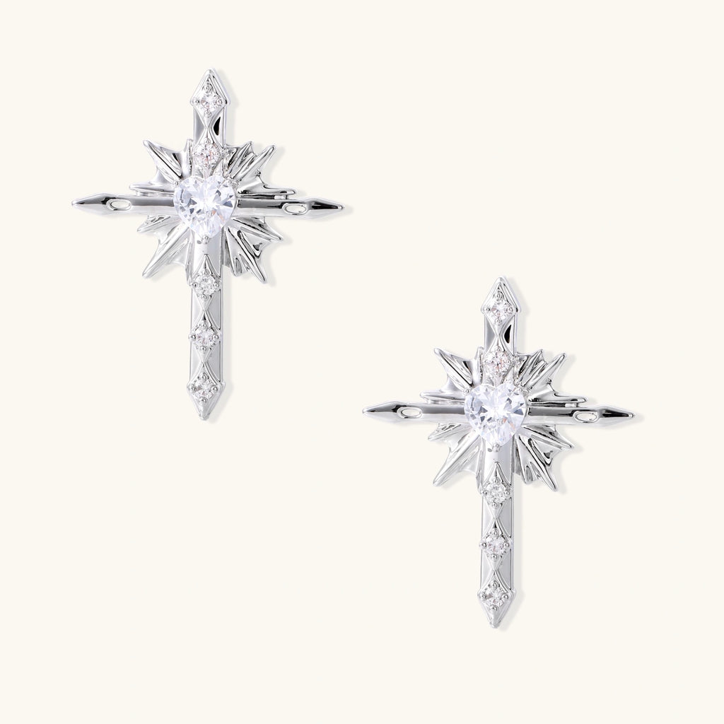Celestial Cross Earrings | 3EyeJewEls