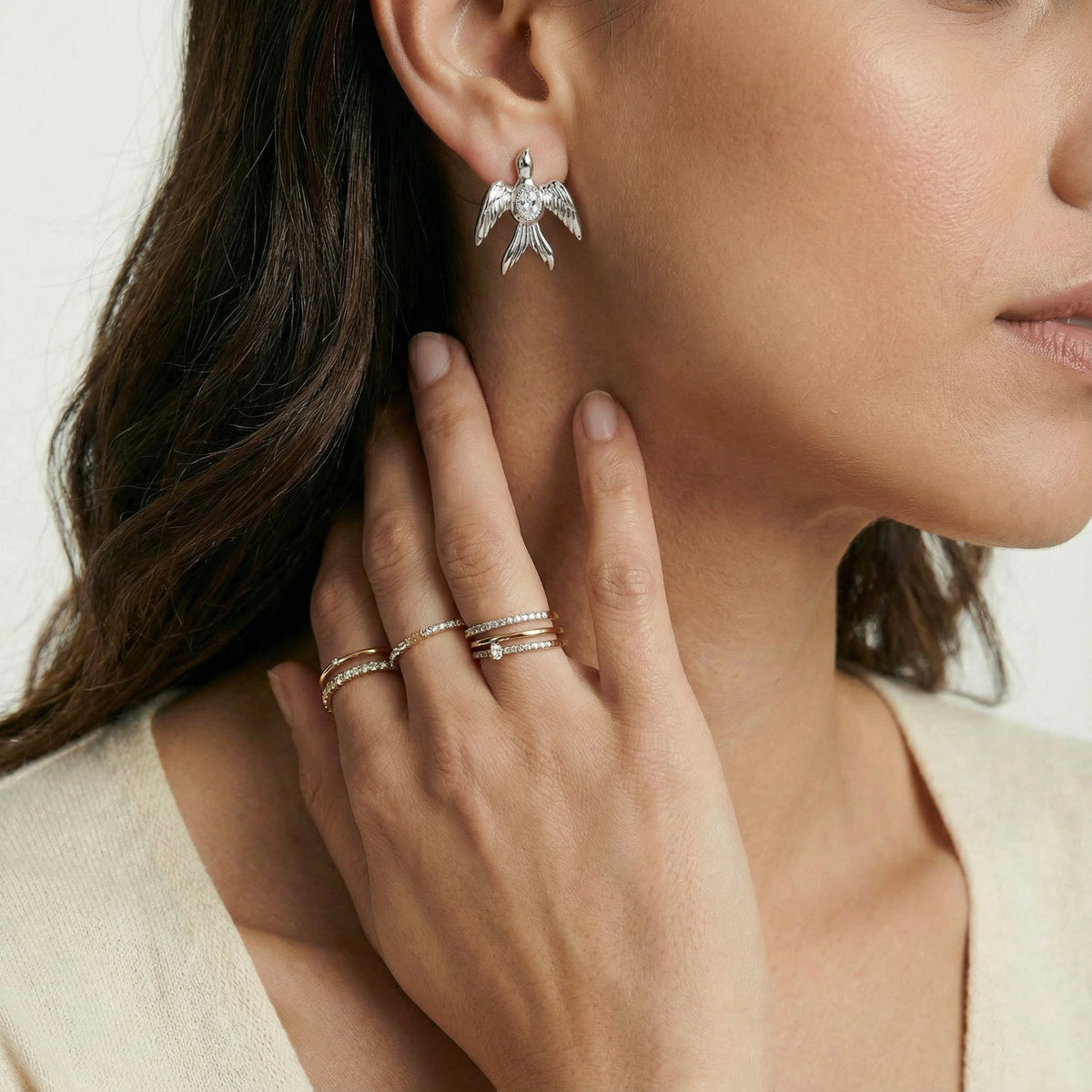 Silver Phoenix Studs | 3EyeJewEls