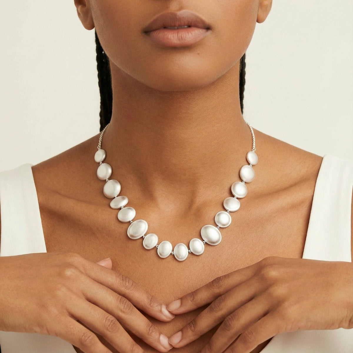 Lunar Pearl Arc Necklace | 3EyeJewEls