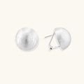 Brushed Silver Dome Earrings | 3EyeJewEls