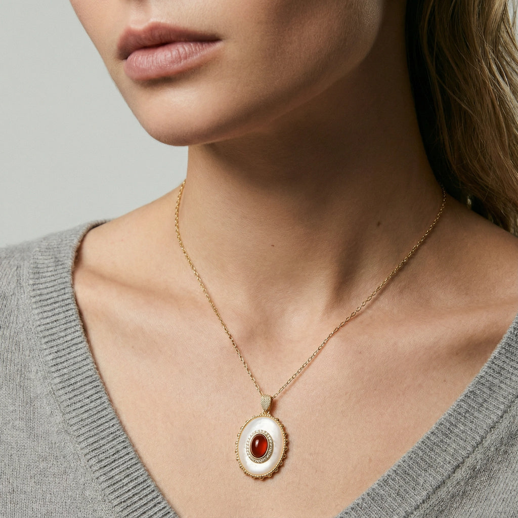 Amber Cameo Pendant | 3EyeJewEls