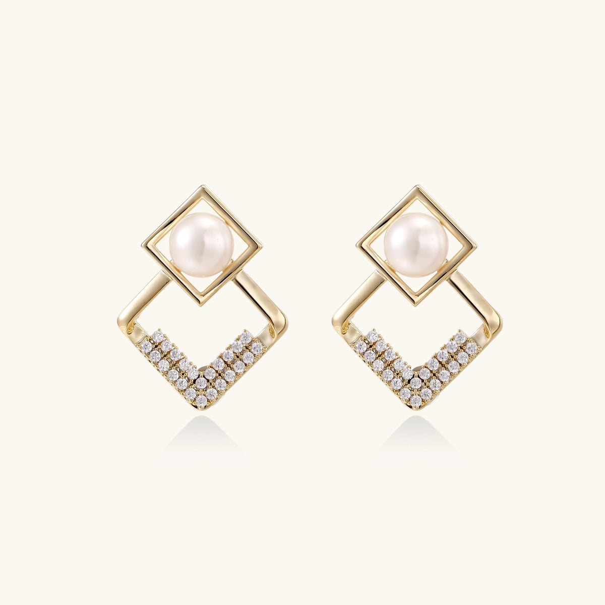 Pearl Geometry Earrings | 3EyeJewEls