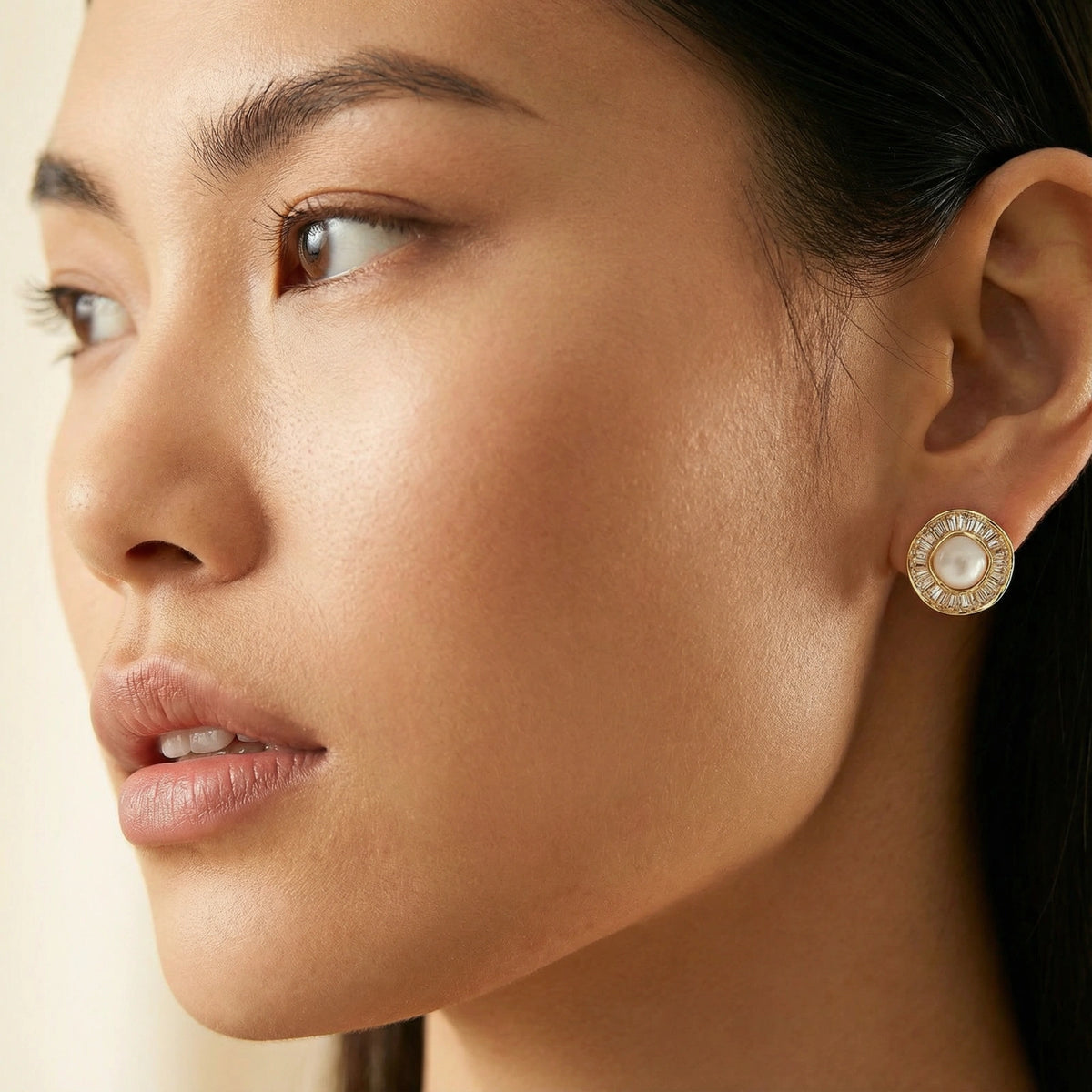Sunburst Pearl Stud Earrings | 3EyeJewEls