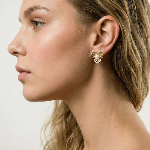Bloom Pearl Studs | 3EyeJewEls