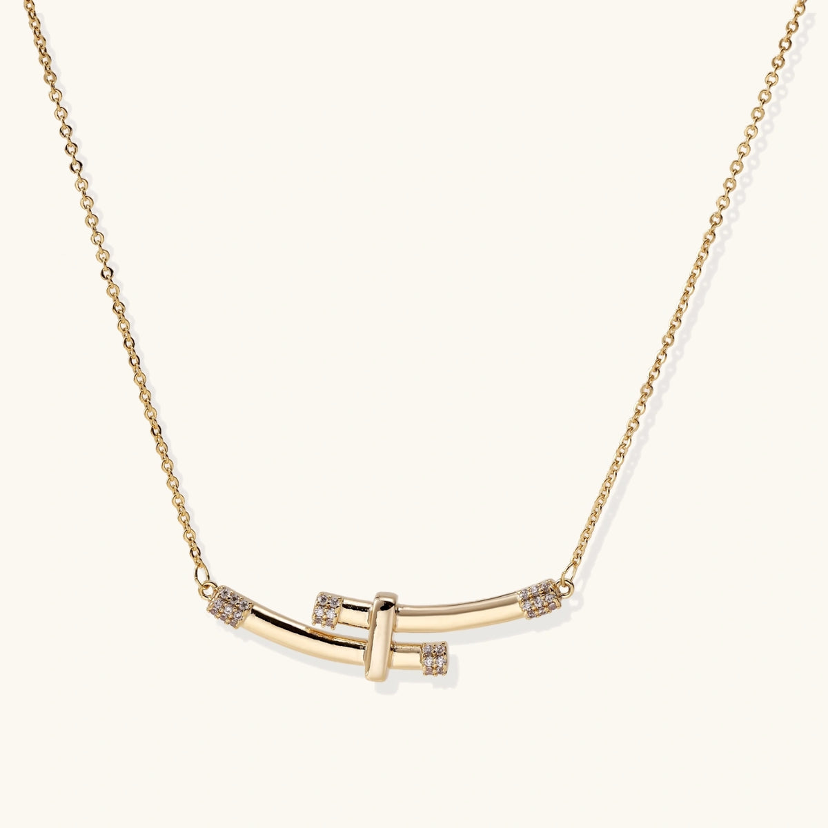 Bamboo Crystal Arc Necklace | 3EyeJewEls