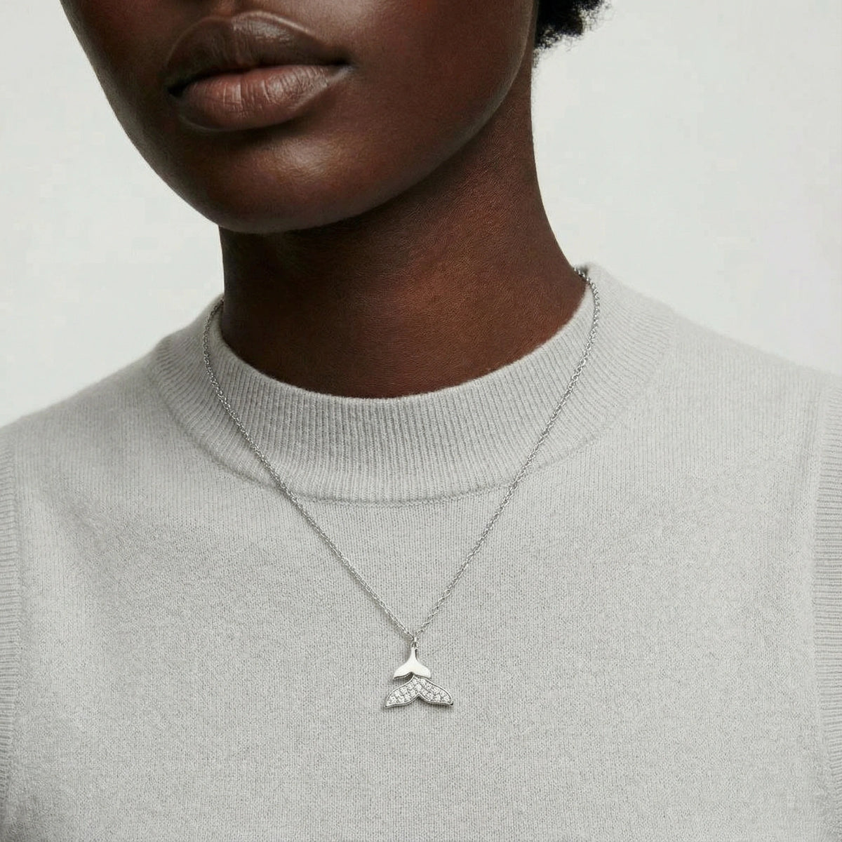 Whale Tail Crystal Necklace | 3EyeJewEls