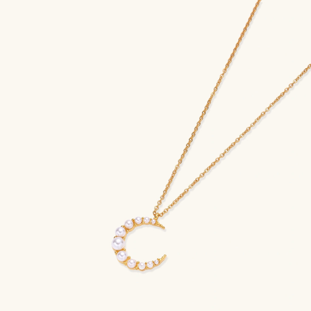 Luna Pearl Crescent Necklace | 3EyeJewEls
