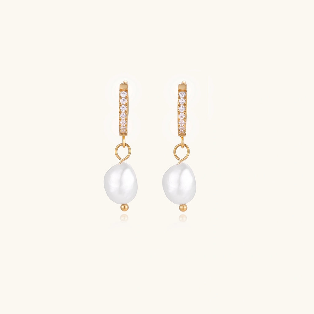 Pearl Drop Hoops | 3EyeJewEls