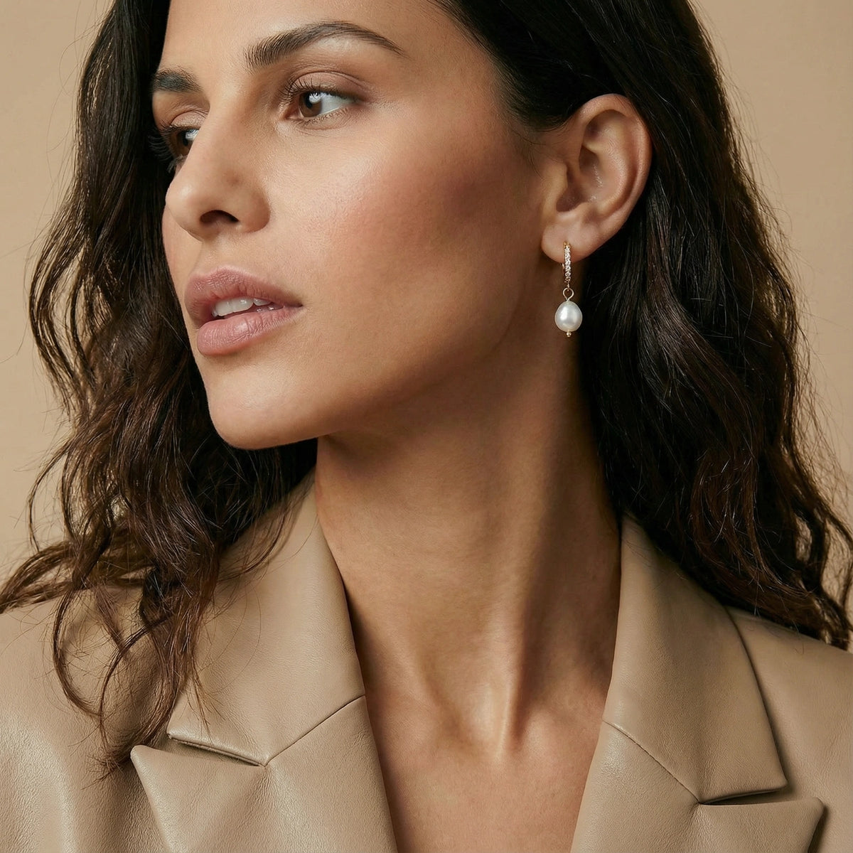 Pearl Drop Hoops | 3EyeJewEls