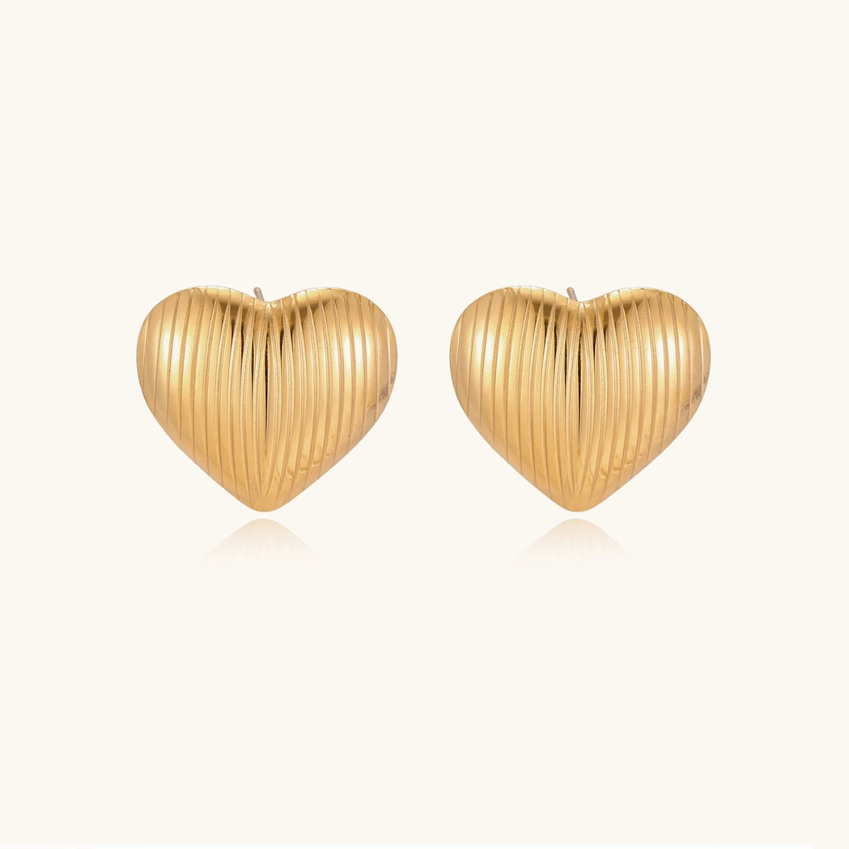 Textured Heart Stud Earrings | 3EyeJewEls