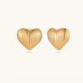 Textured Heart Stud Earrings | 3EyeJewEls