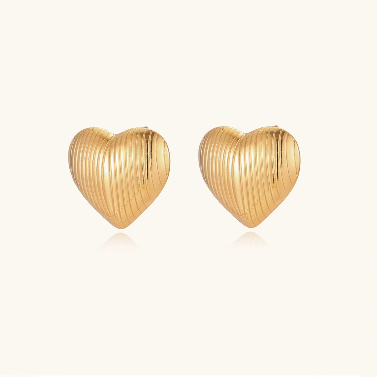 Textured Heart Stud Earrings | 3EyeJewEls