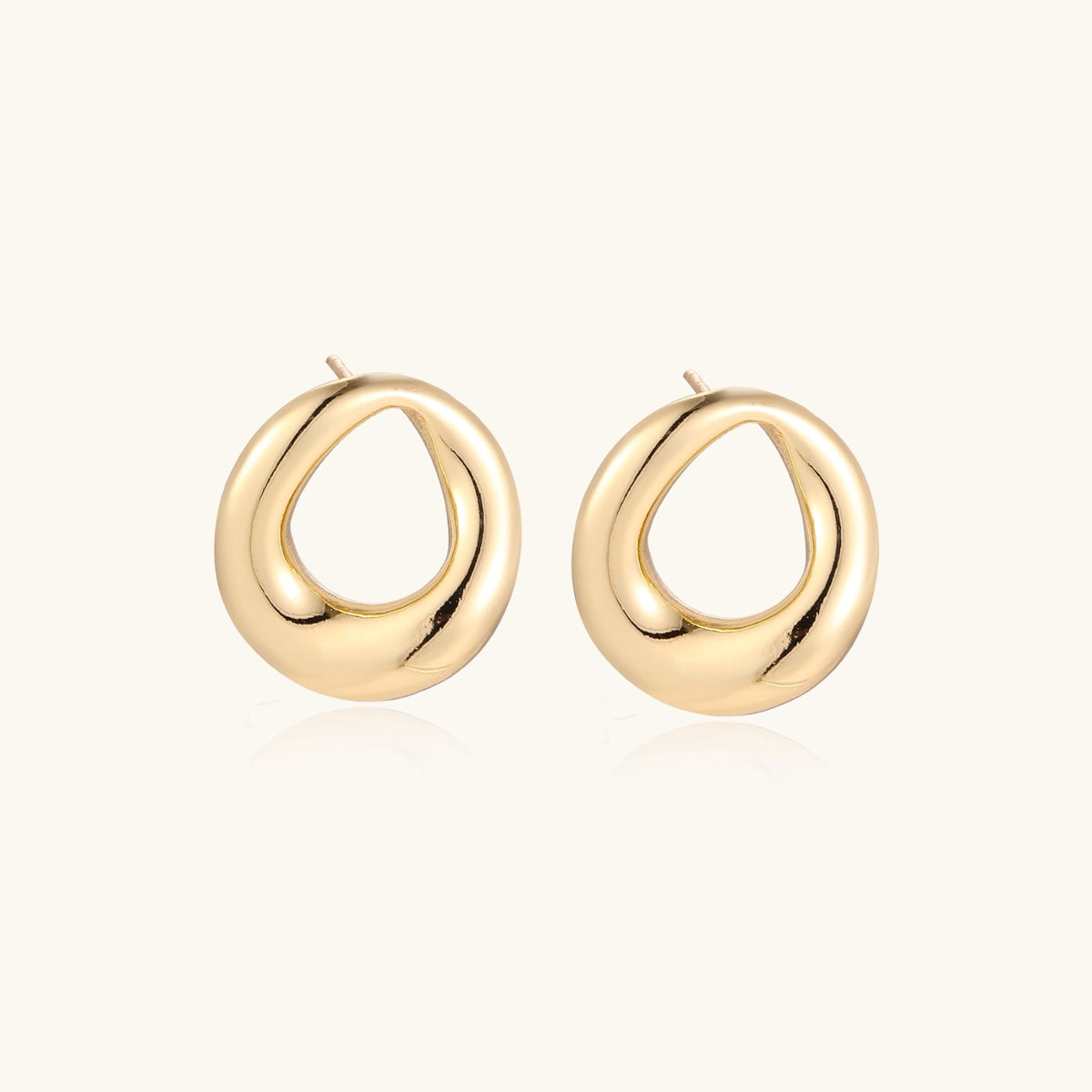 Golden Loop Studs | 3EyeJewEls