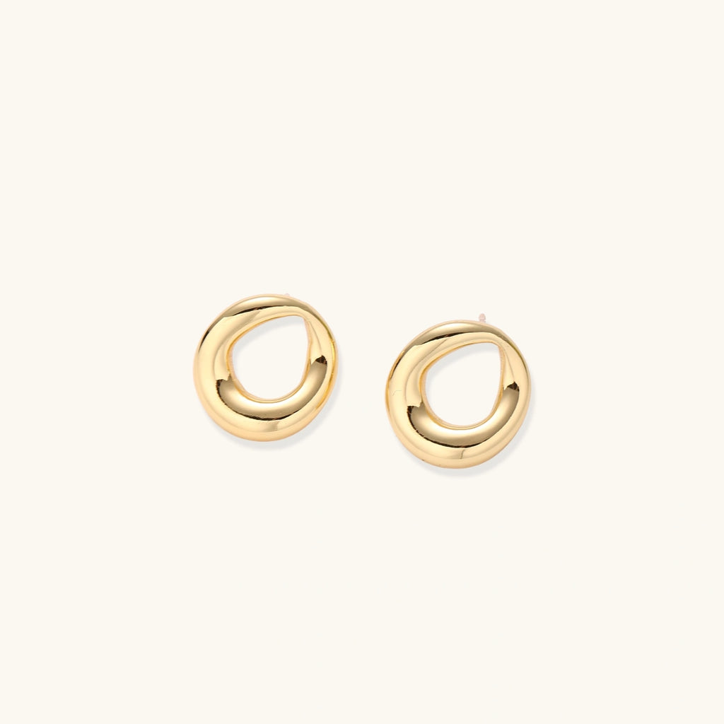 Golden Loop Studs | 3EyeJewEls