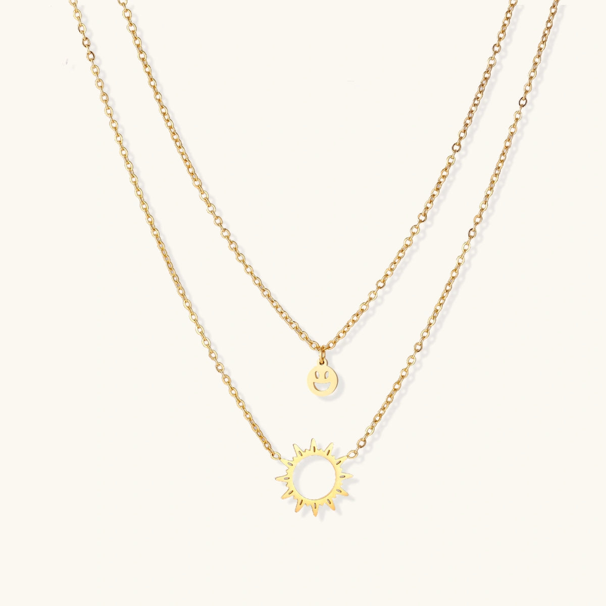 Sunshine Smiley Layered Necklace | 3EyeJewEls