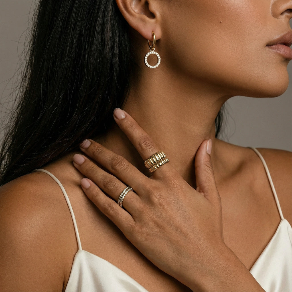 Halo Circle Hoops | 3EyeJewEls