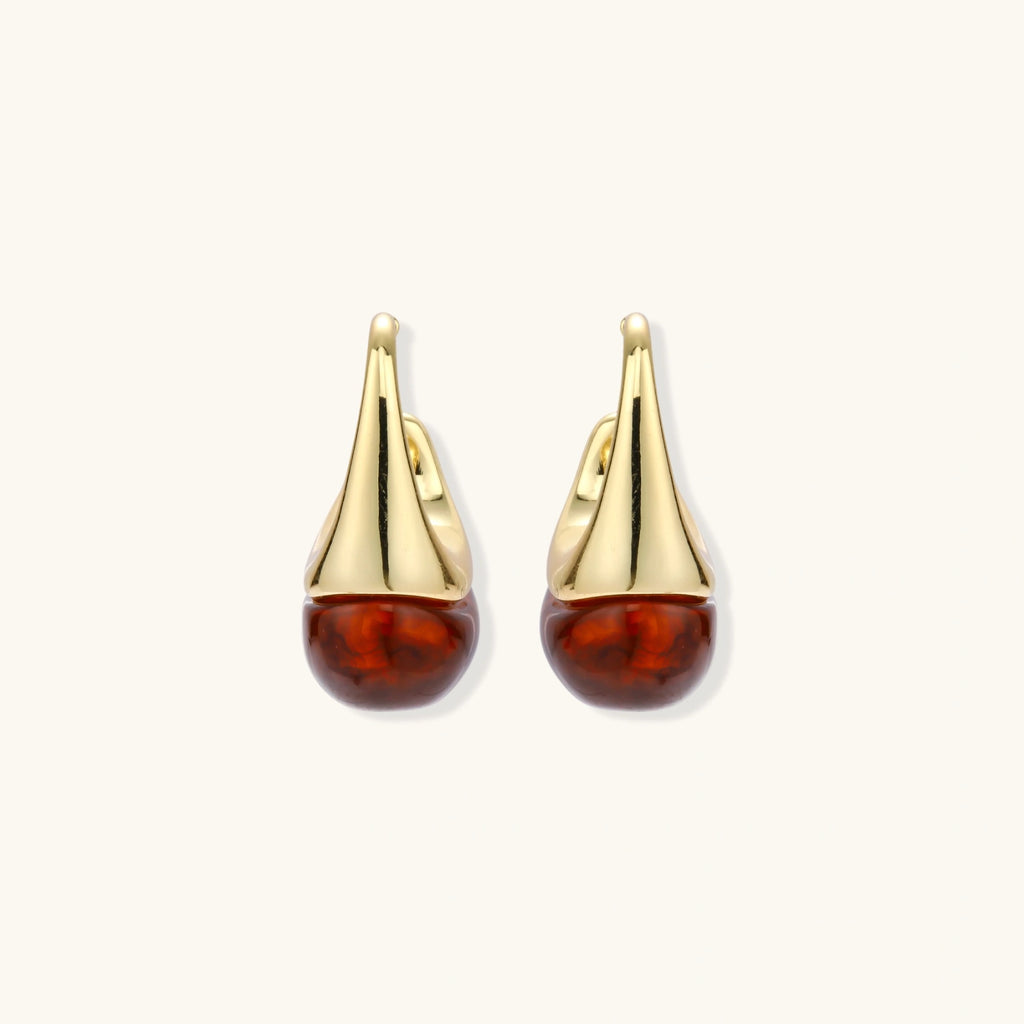 Amber Flow Drop Earrings | 3EyeJewEls
