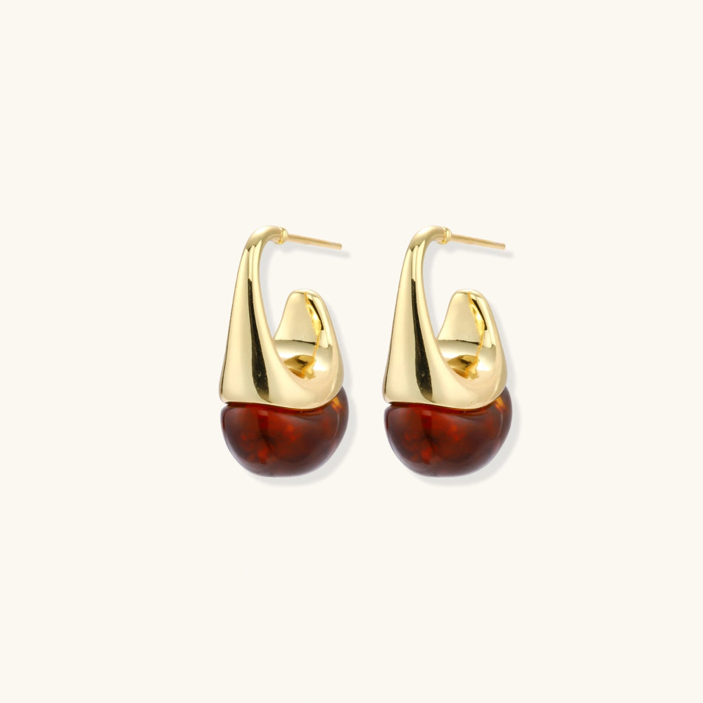 Amber Flow Drop Earrings | 3EyeJewEls