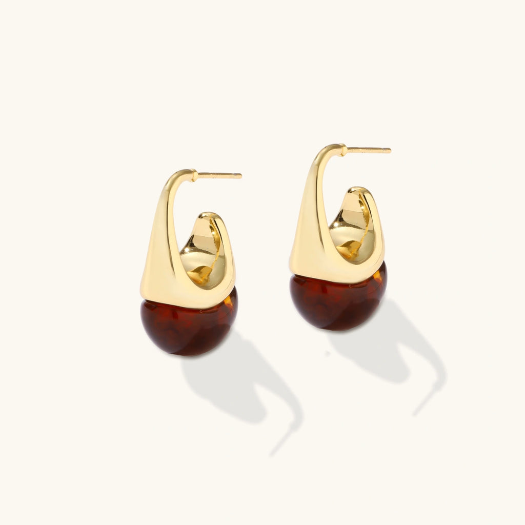 Amber Flow Drop Earrings | 3EyeJewEls