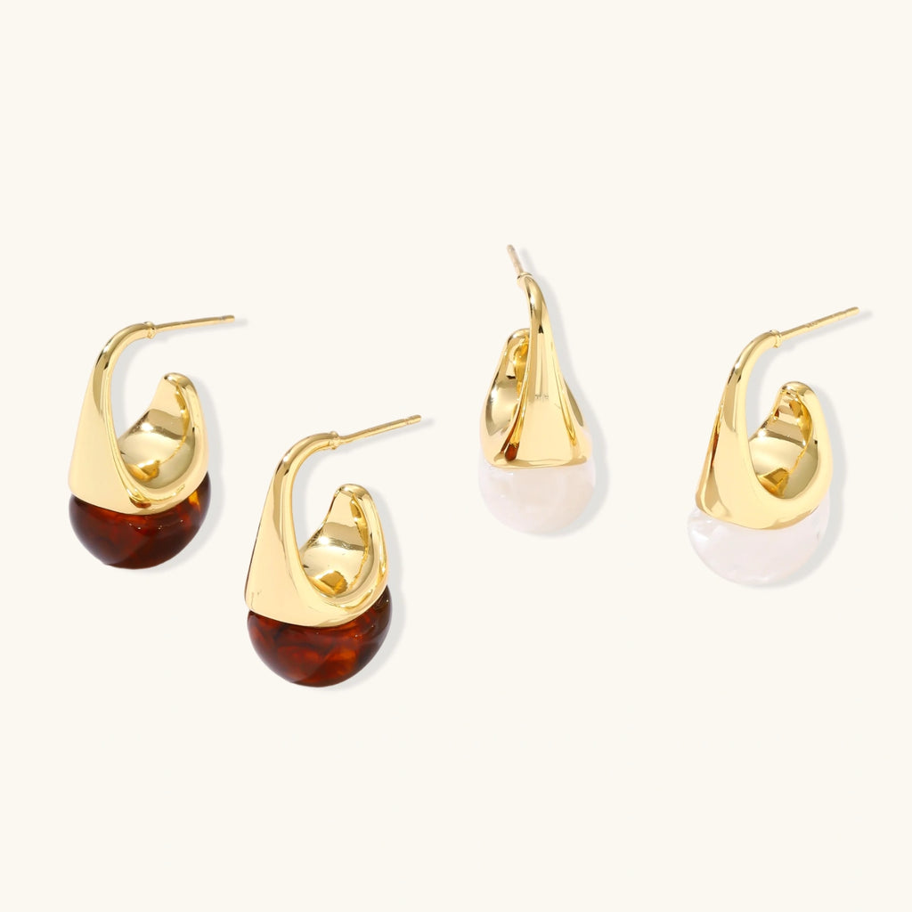 Amber Flow Drop Earrings | 3EyeJewEls