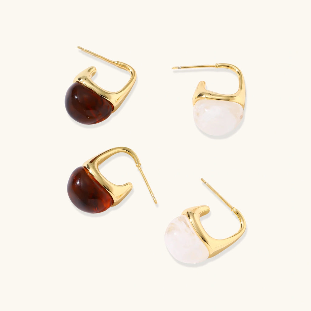 Amber Flow Drop Earrings | 3EyeJewEls