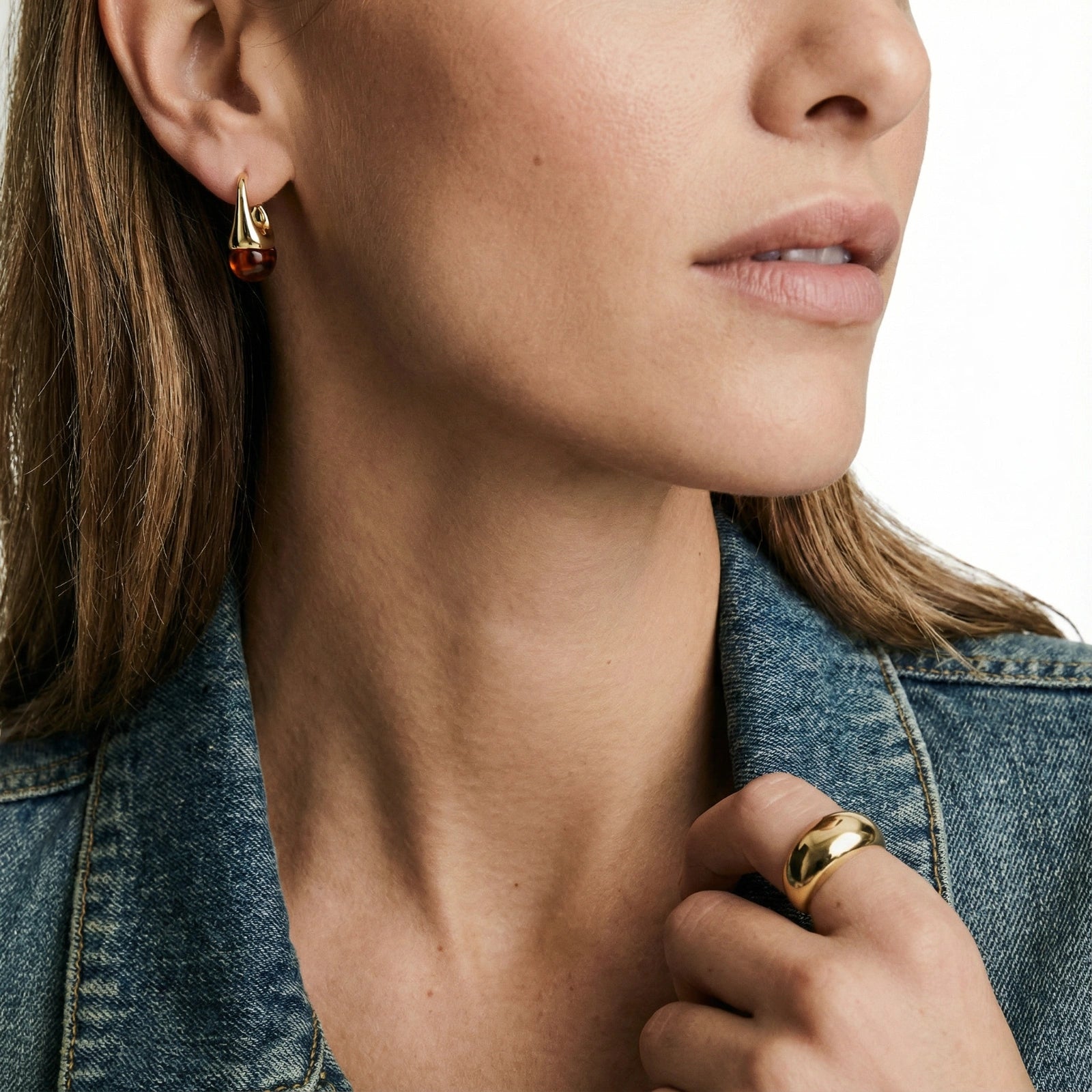 Amber Flow Drop Earrings