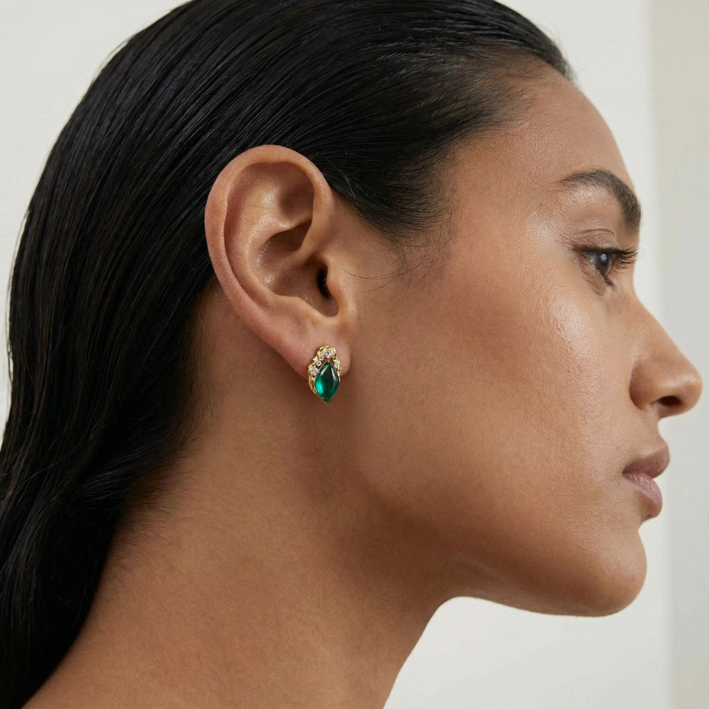 Emerald Mystique Studs | 3EyeJewEls