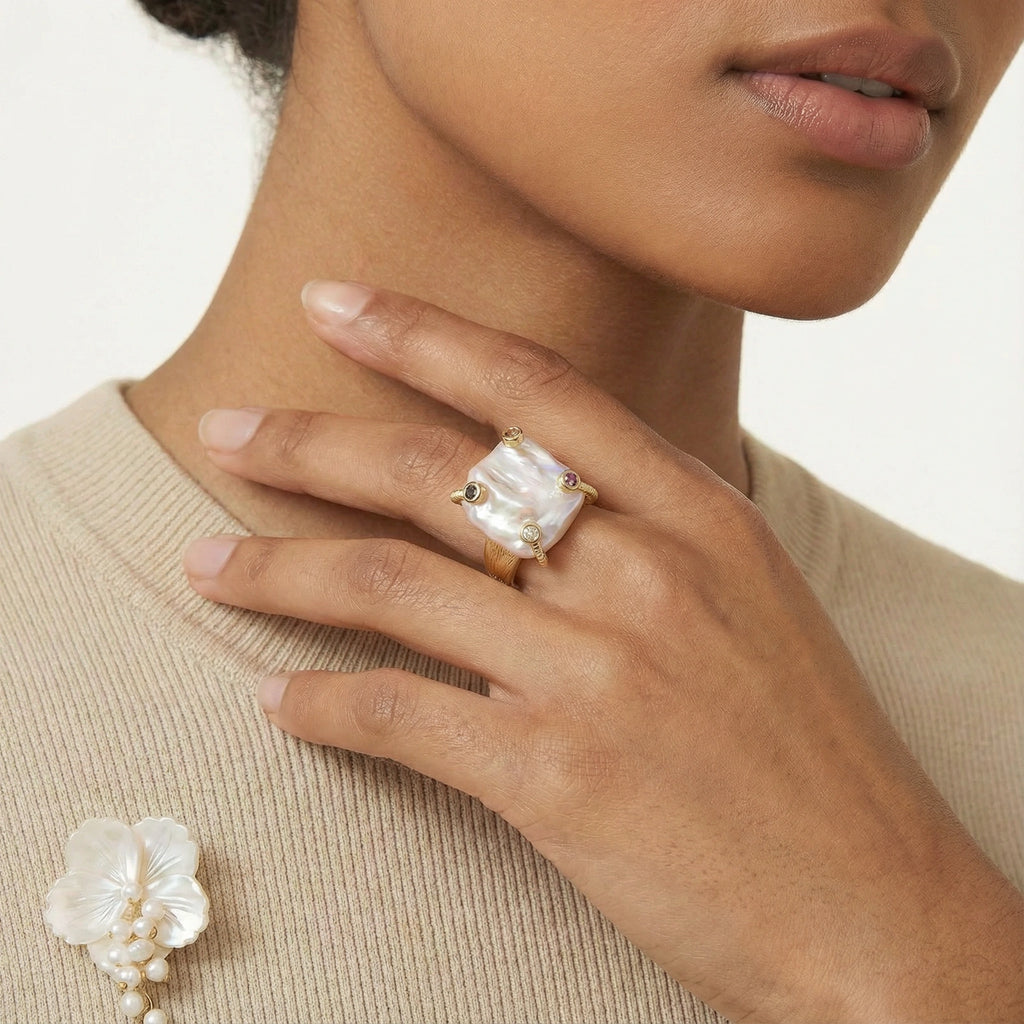 Baroque Pearl Statement Ring | 3EyeJewEls