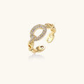 Golden Chain Statement Ring | 3EyeJewEls
