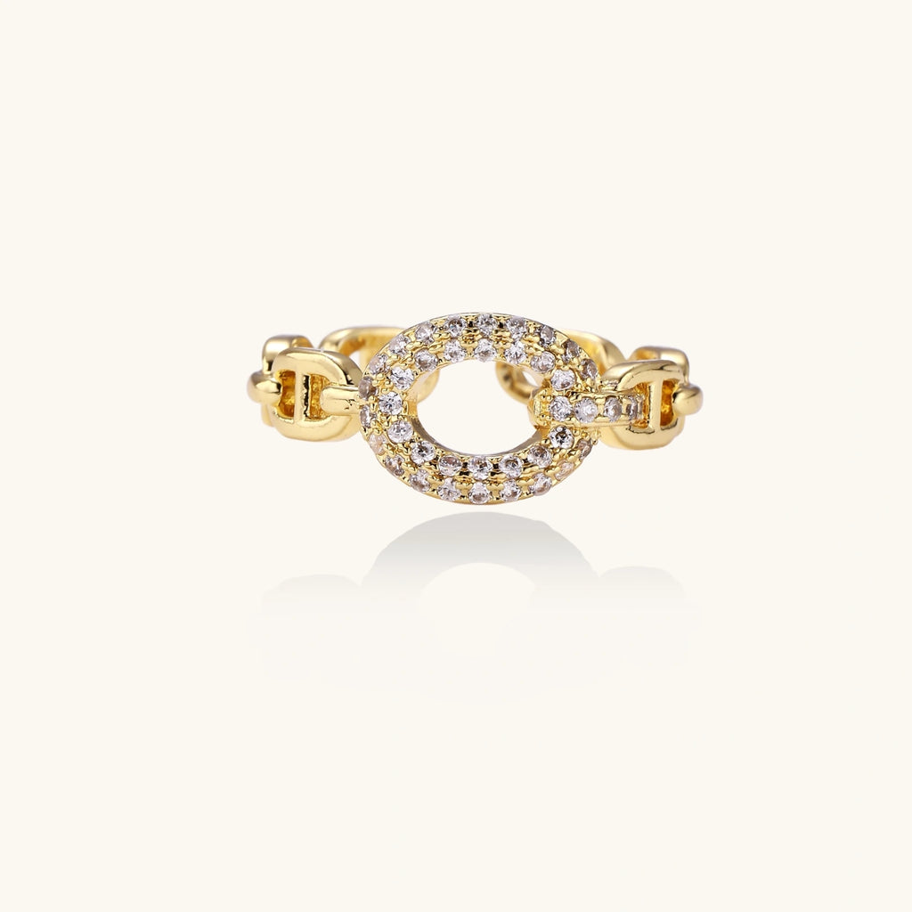 Golden Chain Statement Ring | 3EyeJewEls