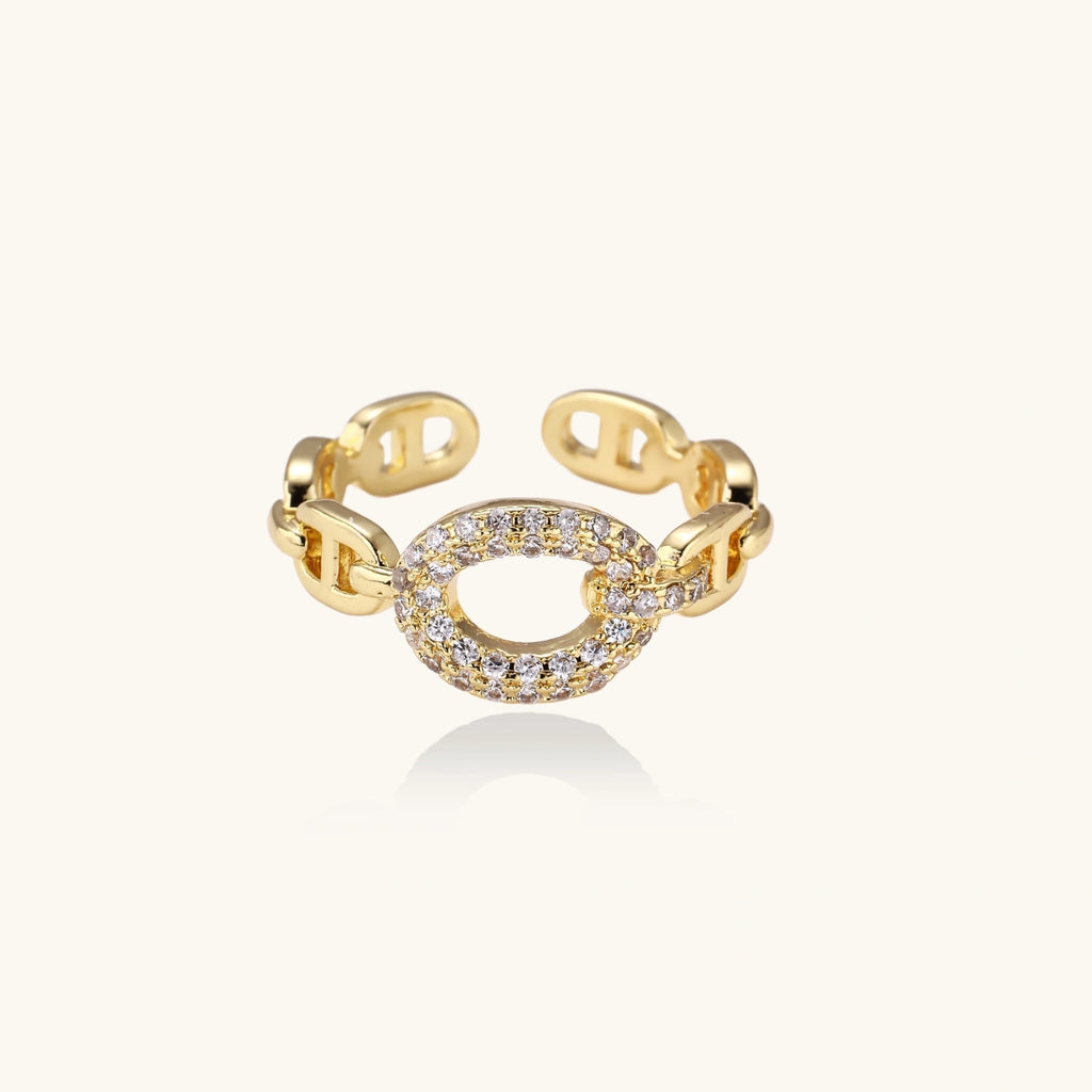 Golden Chain Statement Ring | 3EyeJewEls