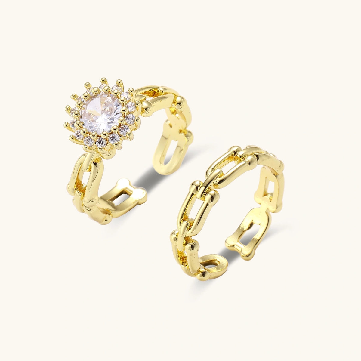 Golden Hour Chain Ring Set | 3EyeJewEls