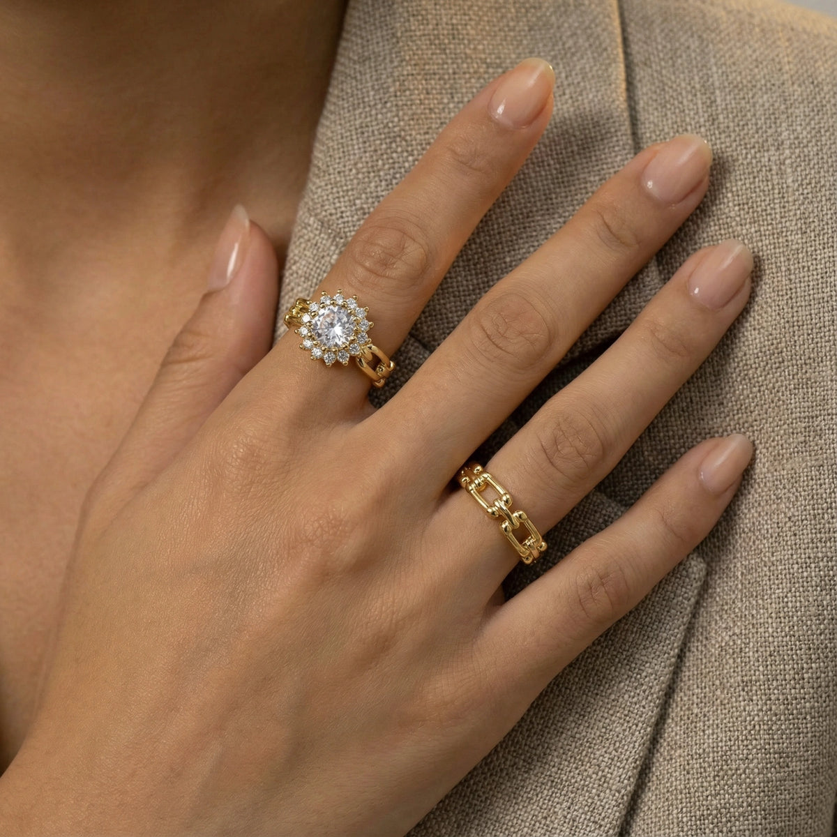 Golden Hour Chain Ring Set | 3EyeJewEls