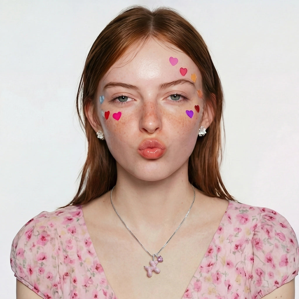 Pink Cross Heart Necklace | 3EyeJewEls