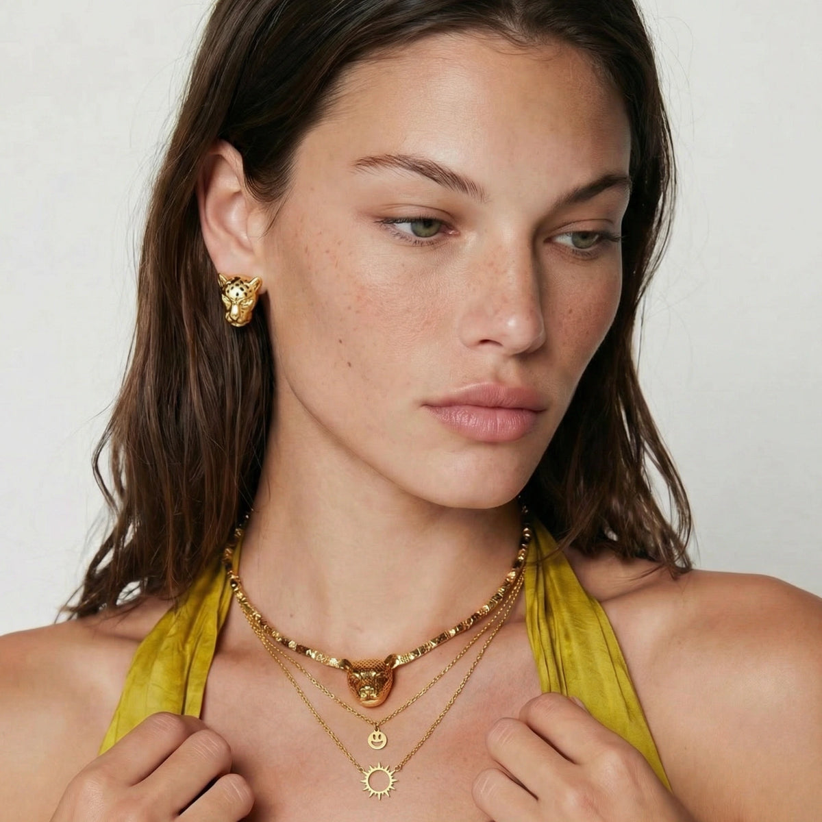 Sunshine Smiley Layered Necklace | 3EyeJewEls