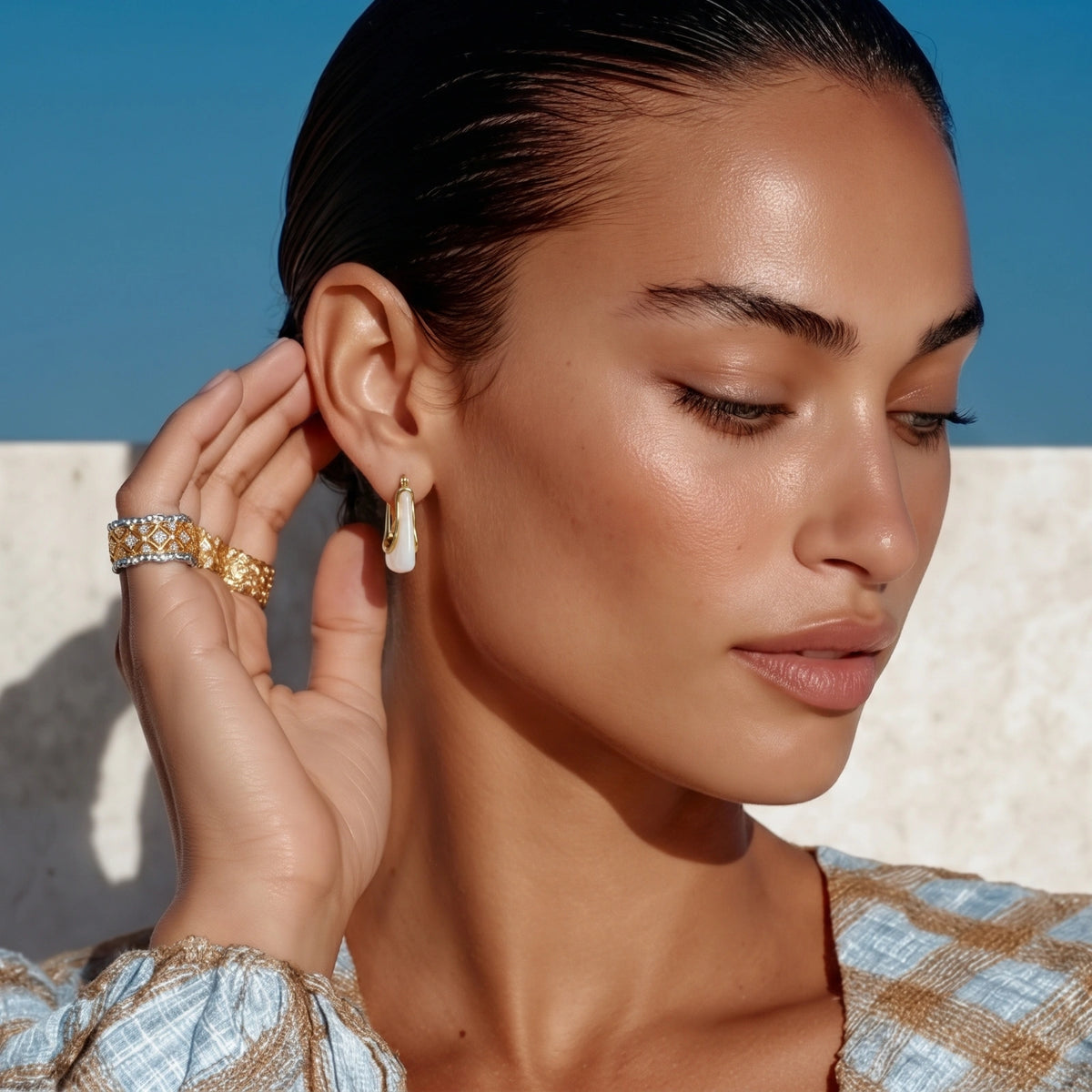 Liquid Curve Hoops | 3EyeJewEls