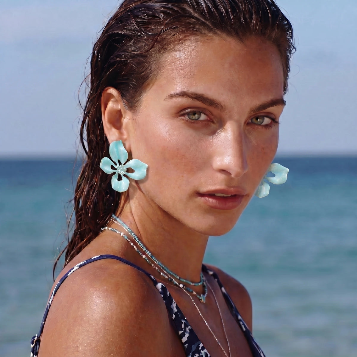 Azure Bloom Studs | 3EyeJewEls