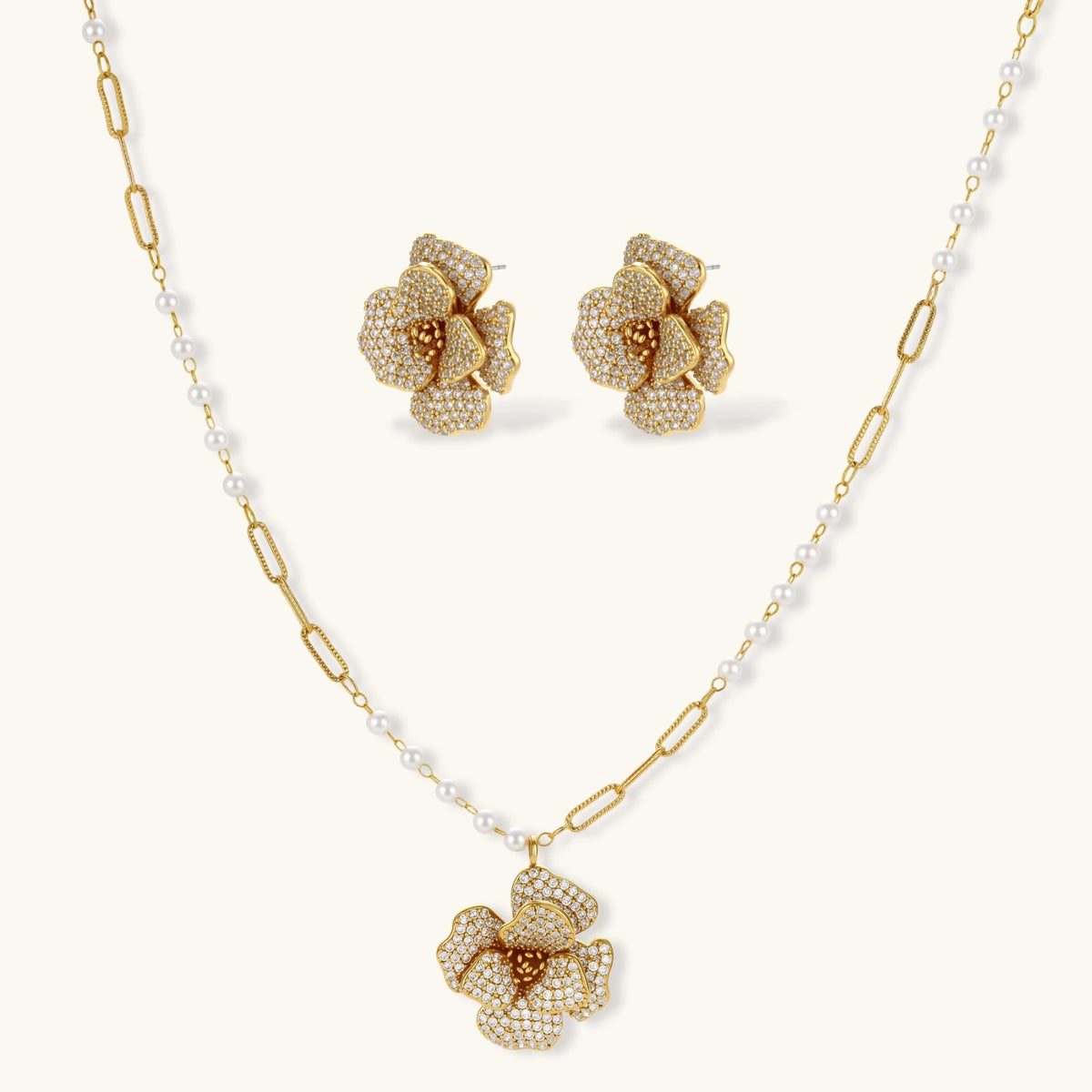 Golden Bloom Crystal Set