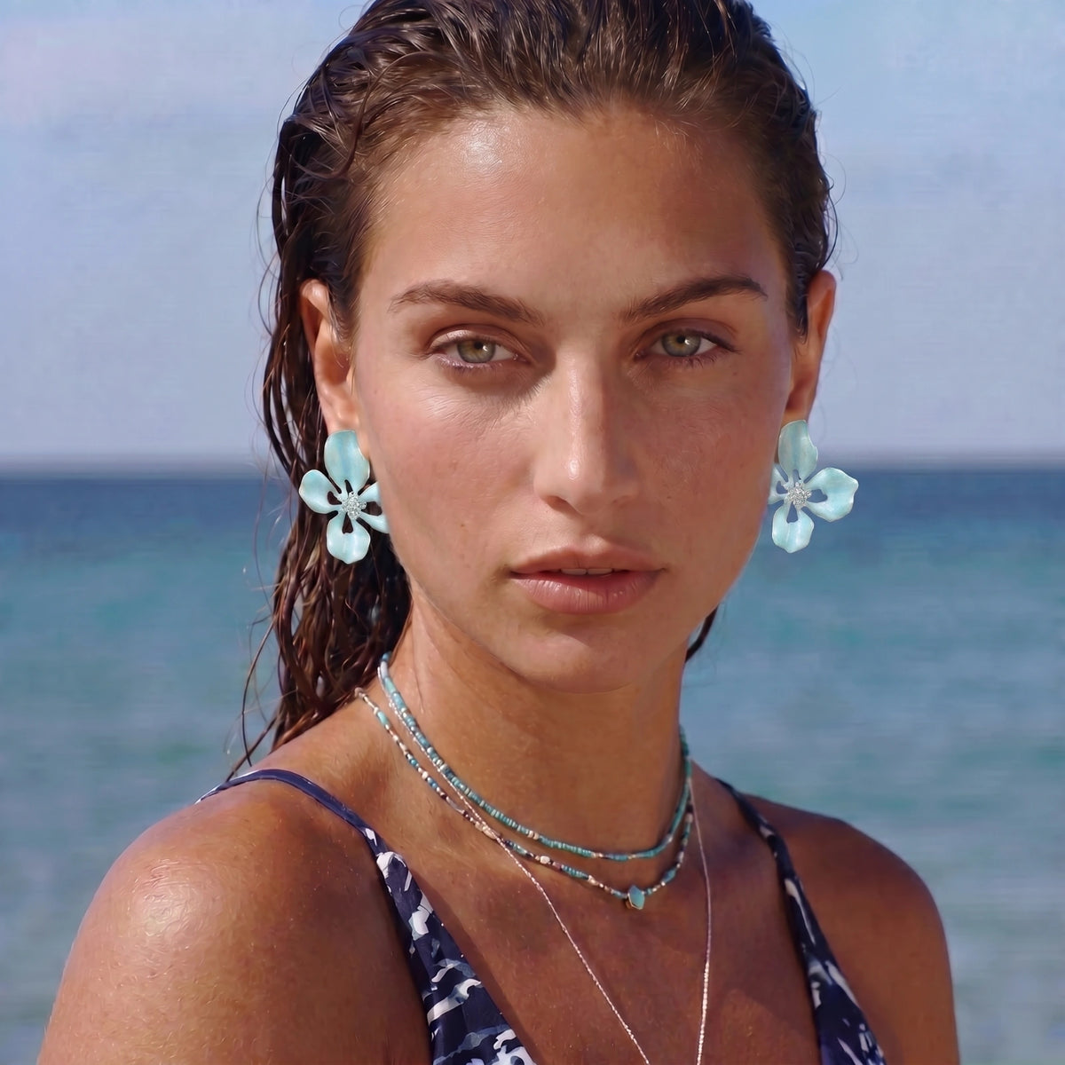 Azure Bloom Studs | 3EyeJewEls