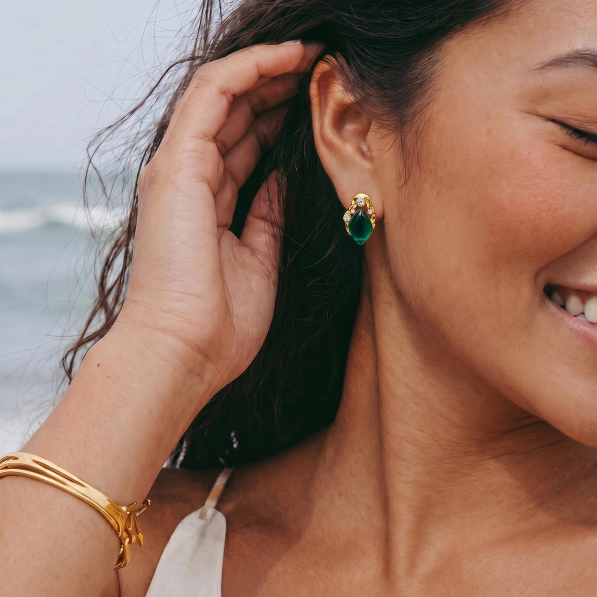Emerald Mystique Studs | 3EyeJewEls