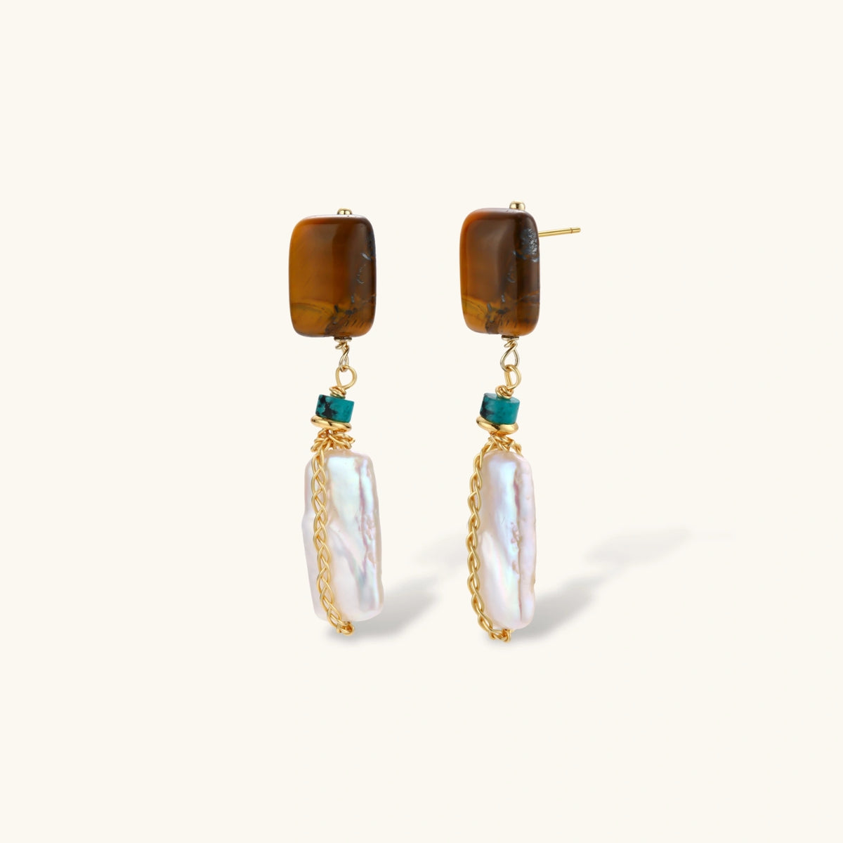 Amber Baroque Pearl Drops | 3EyeJewEls