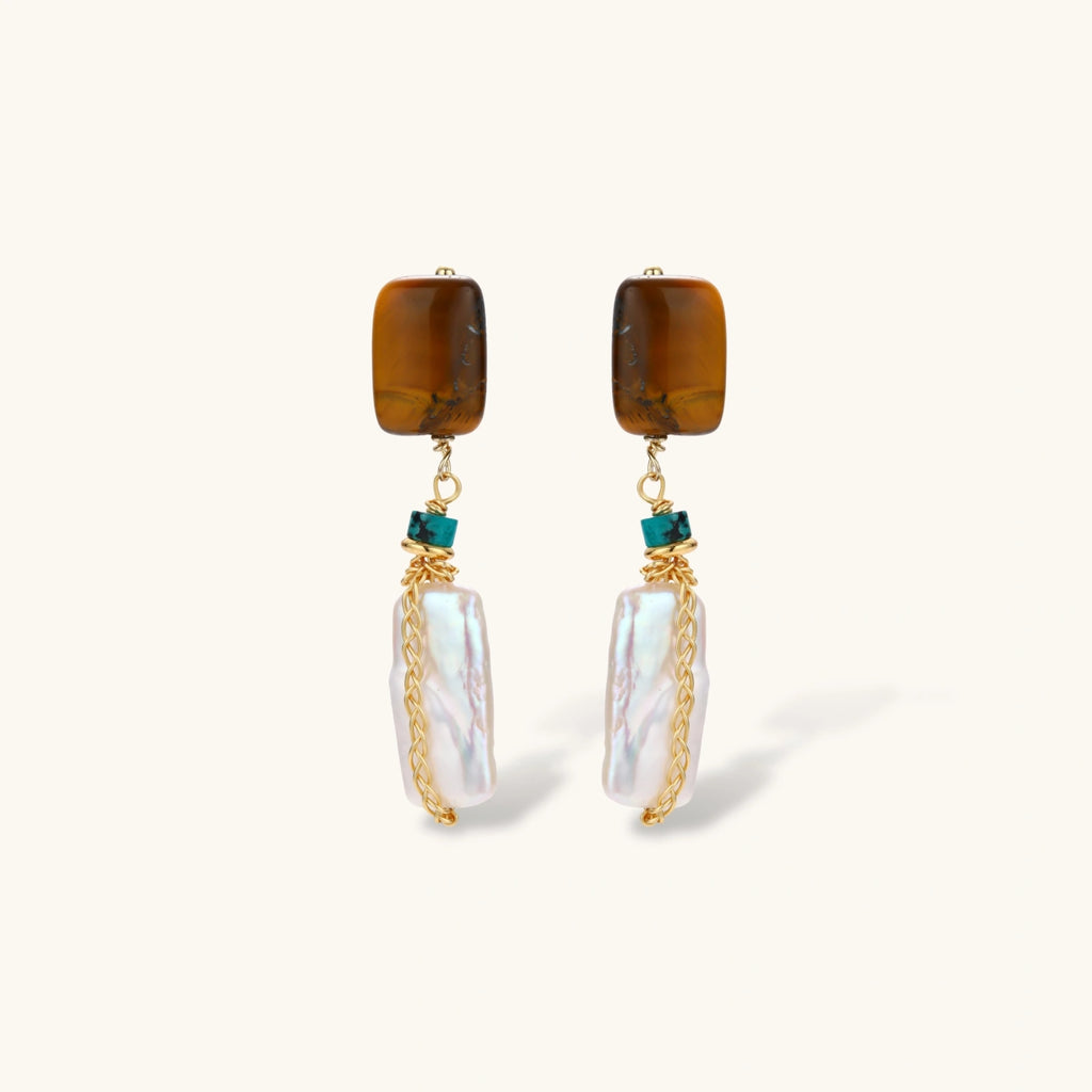 Amber Baroque Pearl Drops | 3EyeJewEls