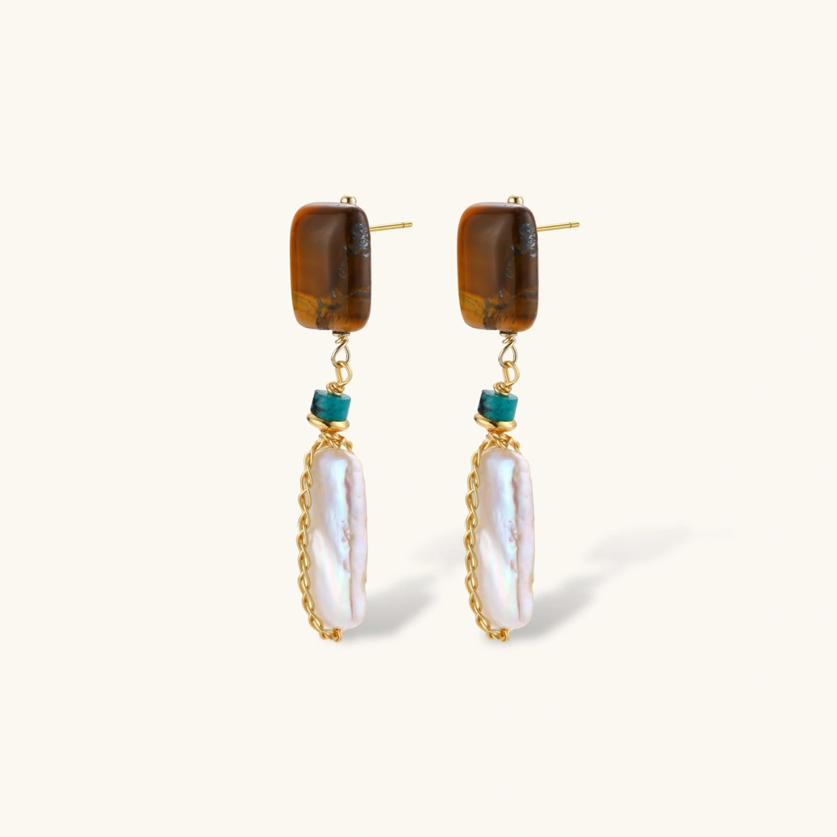 Amber Baroque Pearl Drops | 3EyeJewEls