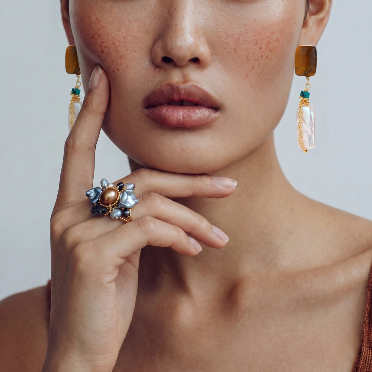 Amber Baroque Pearl Drops | 3EyeJewEls